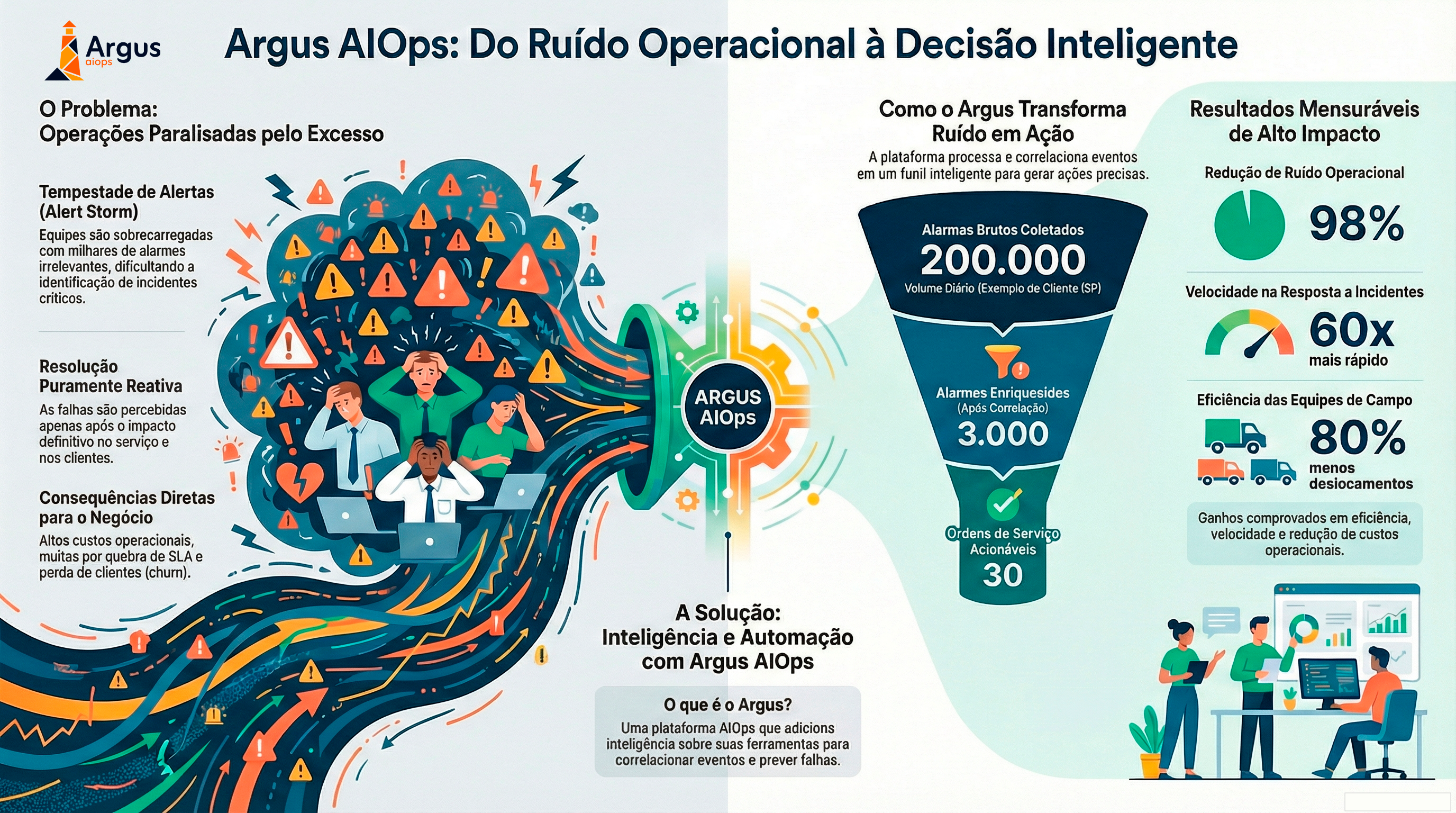 argus aiops alert storm correlacao de alarmes